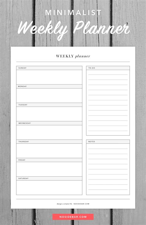 20 Weekly Planner Printable Free Download Printable Calendar Templates ️