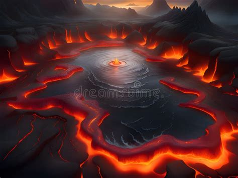 Close Up Molten Lava Background Stock Illustration Illustration Of