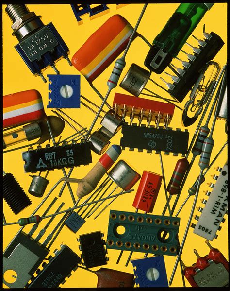 Collection Of Electronic Components Photograph by Adam Hart-davis ...