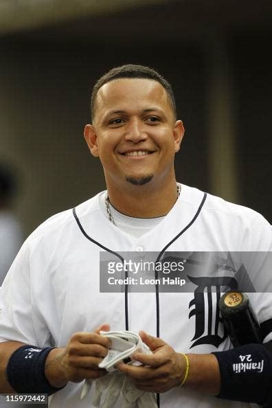 miguel cabrera of the detroit tigers watches the action during the news photo getty images