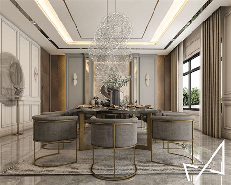 Dining Room With Neo Classic Style On Behance Interior Design Dining