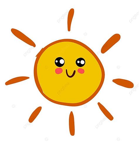 Sol Feliz Sorrindo Ilustração Vetorial Png Engraçado Quente