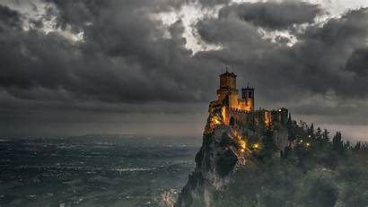 Castle Landscape Nature Marino Clouds Dark Mountain