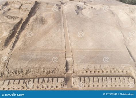 Aerial Media Over Pachacamac Temple Archeological Complex In Lima Peru