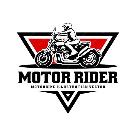 Premium Vector Biker Riding Motorcycle Illustration Logo Vector Isolated