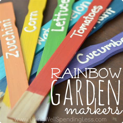 Diy Rainbow Garden Markers Diy Garden Plant Markers Plant Labels