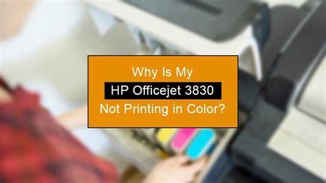 Why Is My Hp Officejet 3830 Not Printing In Color Solved