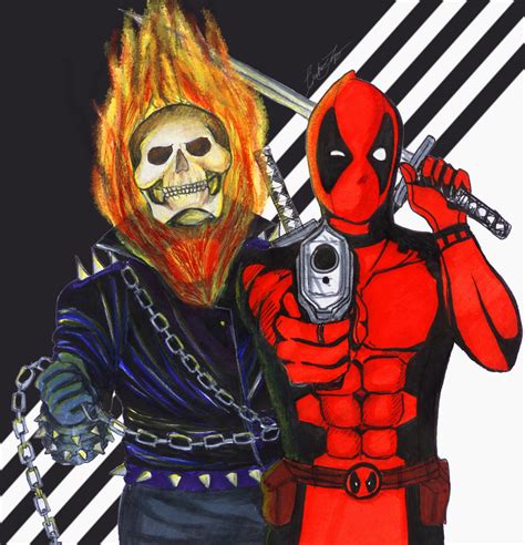 Ghost Rider And Deadpool By Helplessdancer On Deviantart