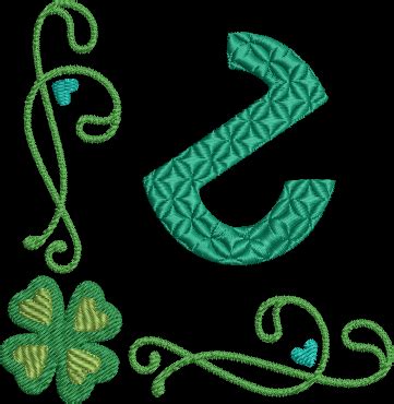 4 letters to a page. St. Patrick's Day Alphabet Machine Embroidery Design Irish ...