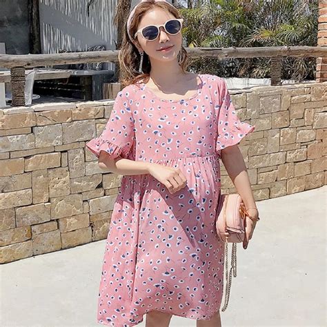 new summer maternity clothing print maternity dresses pregnancy dresses maternity summer