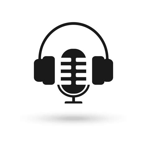 Microphone And Headphone Icon Podcast Or Radio Logo Design 3371055