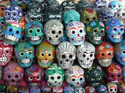 Calaveras Skulls For Celebrating El Dia De Los Muertos Muertos En
