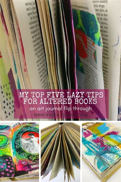 Altered Book Art Techniques My Top Five Lazy Artist Tips — Karen