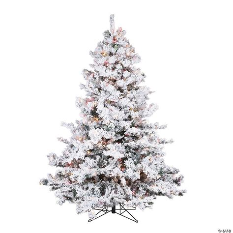 Vickerman 65 Flocked Alaskan Pine Christmas Tree With Multi Lights