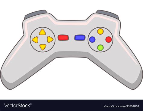 Video Game Controller Icon Cartoon Style Vector Image