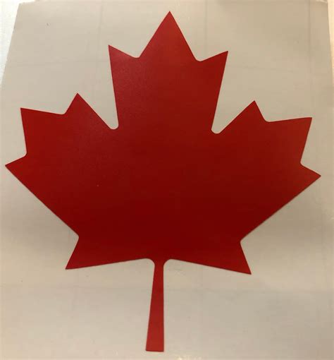 Canadian Maple Leaf Red Vinyl Decal 3x3 Inches Etsy