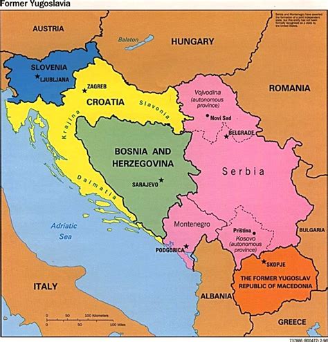 Serbia Bosnia Map