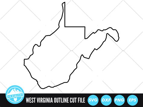 West Virginia Svg West Virginia Outline Usa States Cut File By Ld