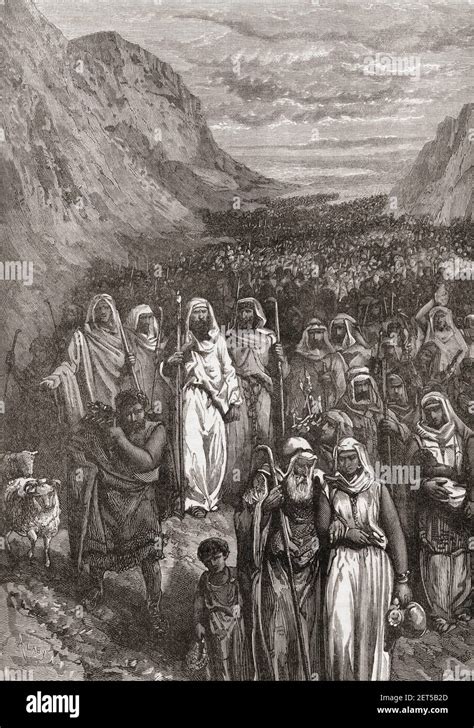 March Of The Israelites The Prophet Moses Leads The Israelites Out Of