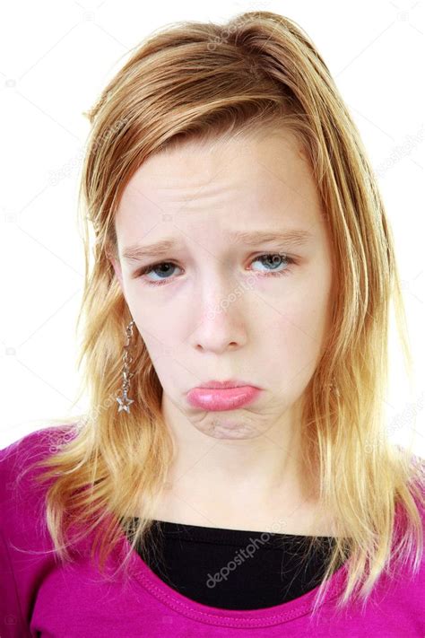 Girl Makes Sad Face — Stock Photo © Sannie32 5553526