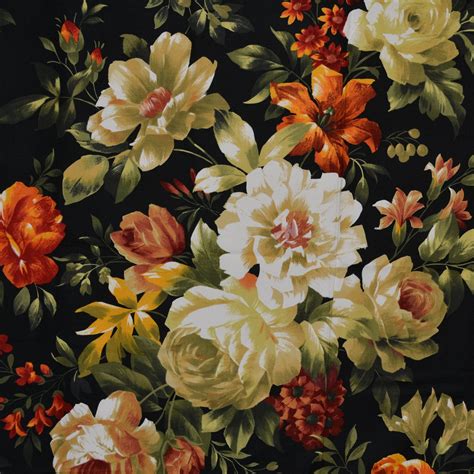 Autumn Floral Fabric Fall Floral With Roses Michael Miller