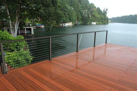 Aluminum Cable Railing Bronze Anodized Deck Mount Moderno