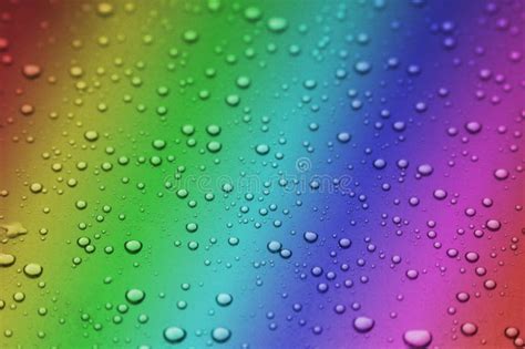 Rainbow Rain Background Stock Photo Image Of Texture 109259718