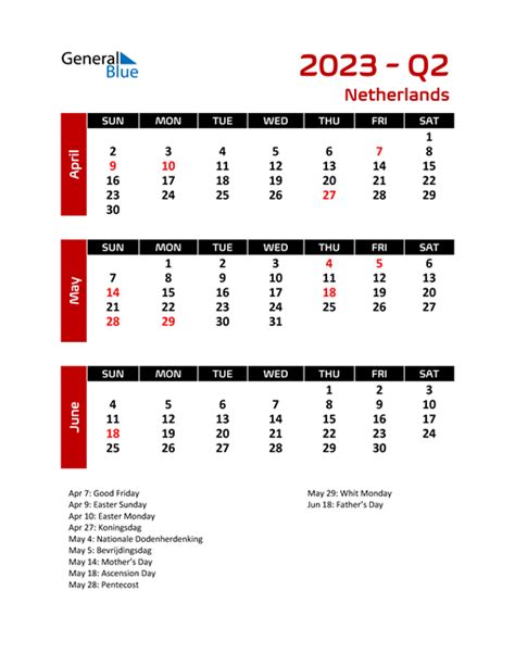 Netherlands Calendars With Holidays