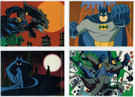 Batman Animated Series 2 Set Of 4 Vinyl Mini Cels Ebay
