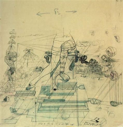 Salvador Dali Studies For The Air Centers And Soft Morphologies Of