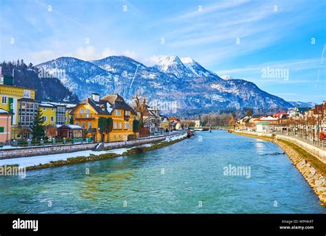 Enjoy The Snowbound Mount Katrin From The Old Town Of Bad Ischl