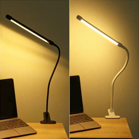Led Desk Lamp Dimmable Clip Light Clip On Desk Light W Touch Switch
