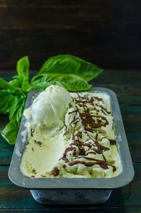 In a medium saucepan, heat the cream and milk together over medium heat until hot but not boiling. Basil Vanilla Ice Cream | The Flavor Bender