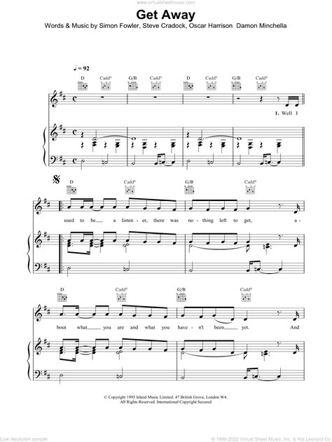 Scene Get Away Sheet Music For Voice Piano Or Guitar Pdf
