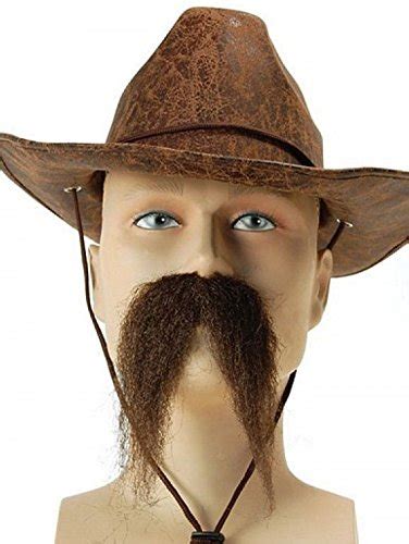 Buy Bristol Large Brown Droopy Marshal Fake Moustache Self Adhesive