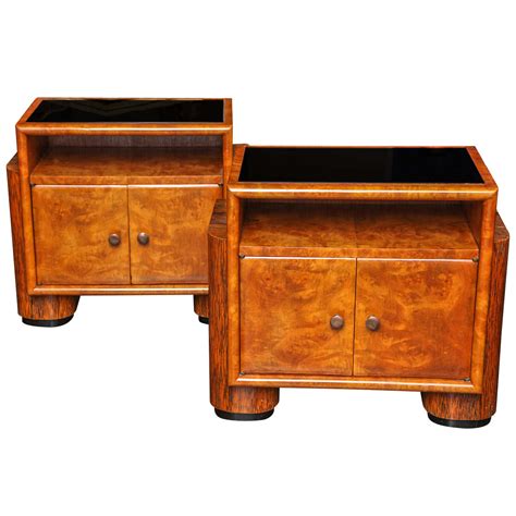 Pair Of Italian Art Deco Bedside Tables At 1stdibs