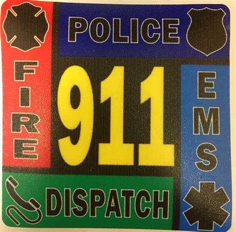 911 Policefiredispatcherems Decal 24 303 Disp 911 Police