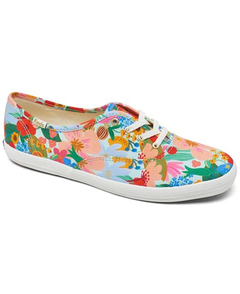 Keds X Rifle Paper Co Champion Sicily Canvas Casual Sneakers From Finish Line In Blue Lyst
