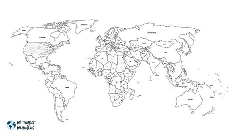 Mapa Mundi Nombres Weltkarte Zum Ausmalen Weltkarte Umriss Weltkarte