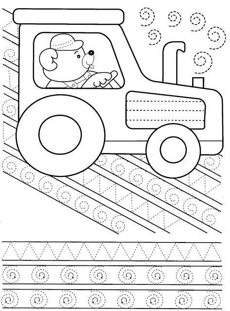 Kleurplaat tractor graafmachines en trekkers tijd met kinderen. Kleurplaat Tractor Met Kar