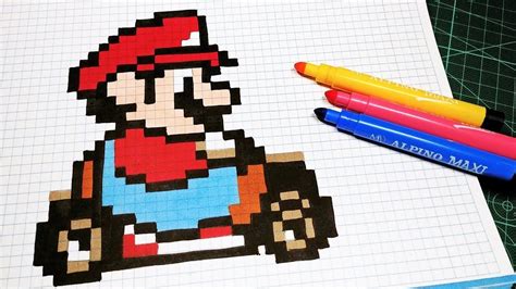Pixel Art Hecho A Mano C Mo Dibujar A Mario Kart Dibujos En My Xxx