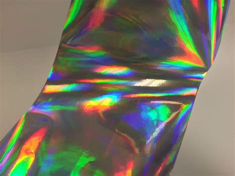 Silver Oil Slick Rainbow Holographic Vinyl 12 Inch X 10 Feet Etsy