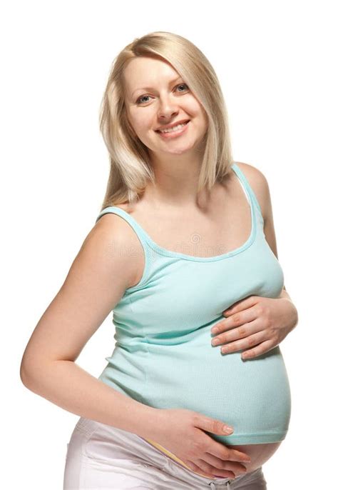 Happy Pregnant Woman With Husband Stock Photo Image Of Femininity