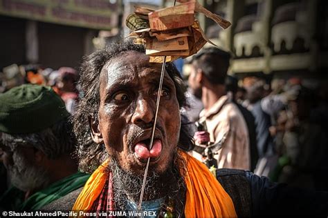 Sufi Muslim Devotees Poke They Eyeballs Out With Sticks And Swords
