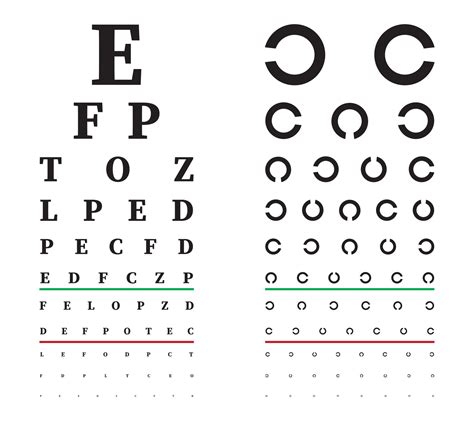 Eye Test Chart Eye Care Test Placard With Latin Letters Vision Exam