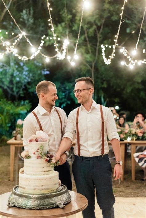 Matching Suspenders Never Looked So Cute Gay Wedding Cakes Lgbt