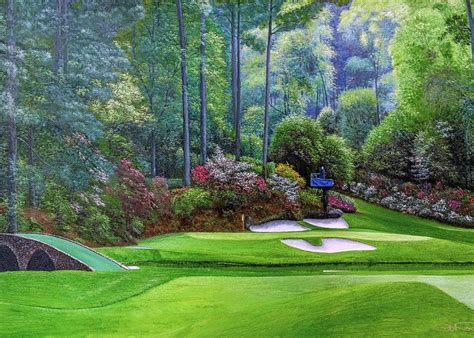 Augusta National Golf Club Masters Amen Corner Hole 11 Golden Bell Art