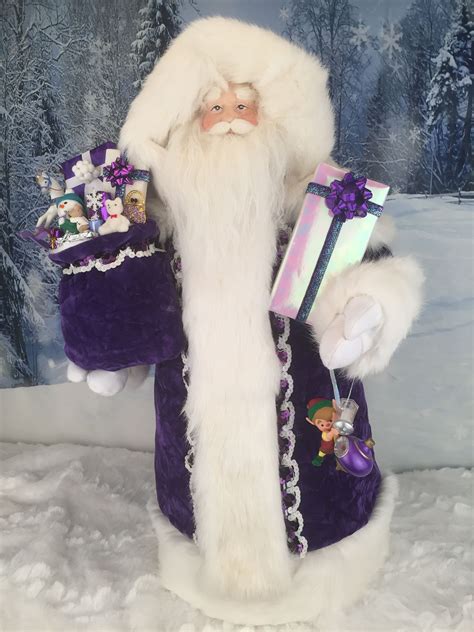 Regal Purple Santa Claus Etsy Purple Santa Purple Santa Claus