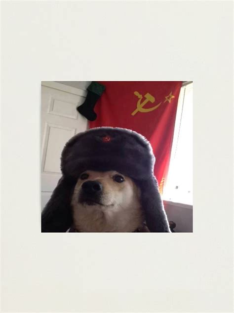 Dog With Russian Hat Meme Communist Comrade Doggo Meme
