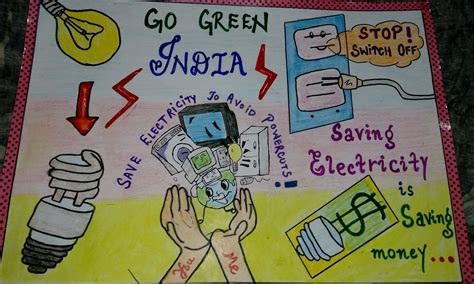 Poster on save electricity | Save electricity poster, Energy conservation poster, Save energy poster